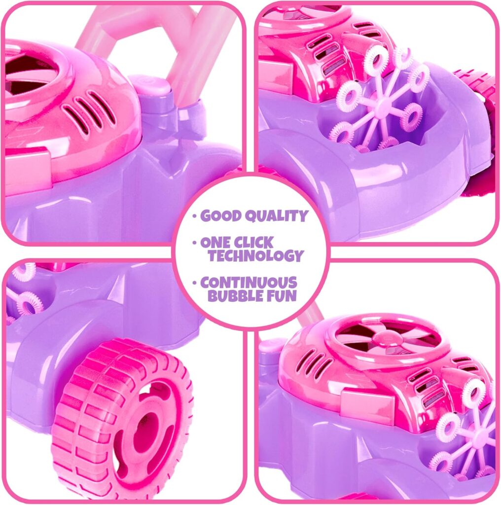 ArtCreativity Bubble Lawn Mower for Toddlers 1-3, Kids Bubble Blower Machine for 1-Year-Old Girl Gifts, Push Gardening Toys for Kids Age 1 2 3 4 5, Valentines Day Birthday Gifts for Preschool Girls