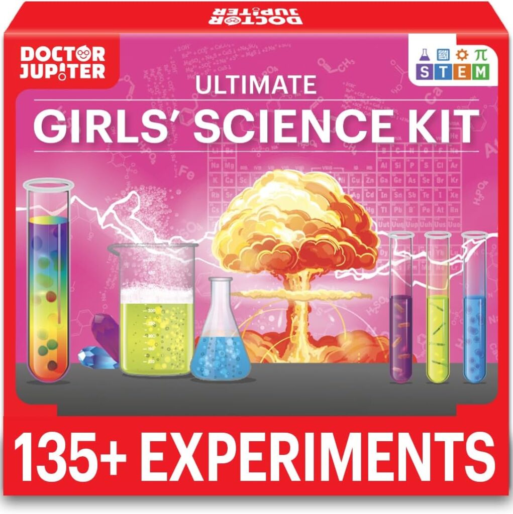 Doctor Jupiter Girls Science Kit for Kids Ages 8-10-12-14 | Christmas, Birthday Gift Ideas for 8,9,10,11,12 Year Old Girls| 6-8 Experiments of Different Sciences| STEM Learning  Educational Toys