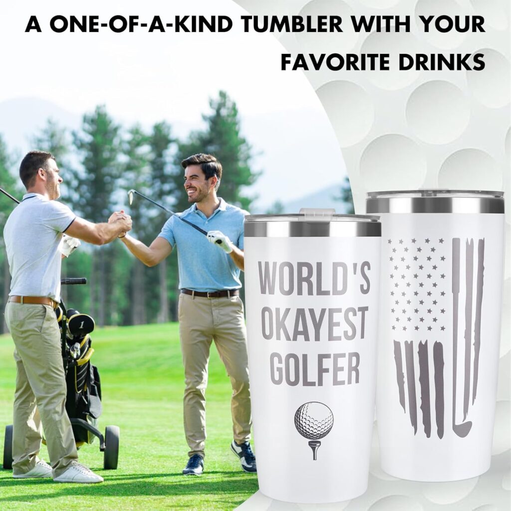 Golf Gifts for Women,Golf Lover 20 OZ Wine Tumbler Gifts for Girls,Birthday Christmas Makeup Bag Gifts for Friend Besties,Golf Accessories for Golf Lover,Golf Towels for Golf Bags Women