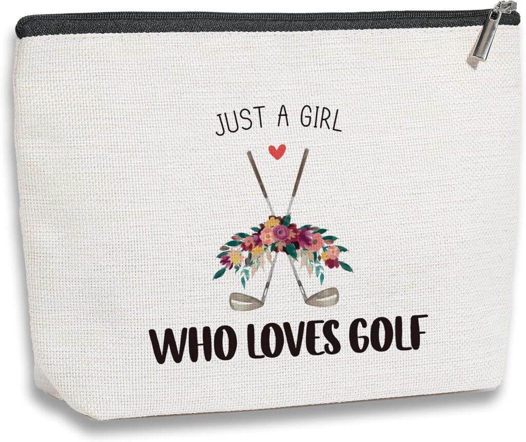 Golf Gifts Makeup Bag Golf Team Gifts for Golf Lover, Inspirational Gifts for Women Sports Enthusiasts Golfer, Friendship Birthday Gifts for Her Female Friend