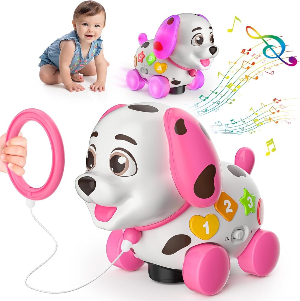 Musical Puppy Toys for 1 Year Old Boy Girl, Crawling  Walking Baby Toy 6-9-12-18 Month, Bilingual Toys for 1 Year Old Girl Gifts, Birthday Gift for 1 Year Old, Infant Toy for 7 8 10 Month Old